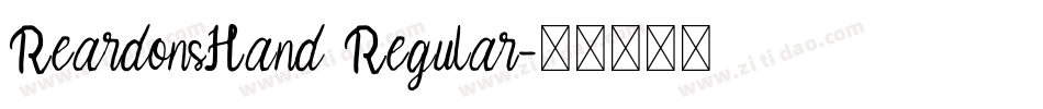 ReardonsHand Regular字体转换